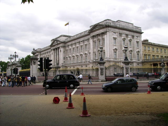 Buckingham Palace. The Queen was in.