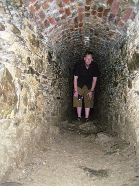 Me in a tunnel under the castle