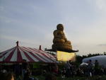A giant inflatable Budda