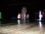 Addy noticing the camera at a bar we went to