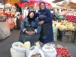 014 Bean seller & friend, Sighisoara market - Romania