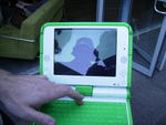 The OLPC. This is showing me from it's camera. In bright sunlight. It's a great LCD.